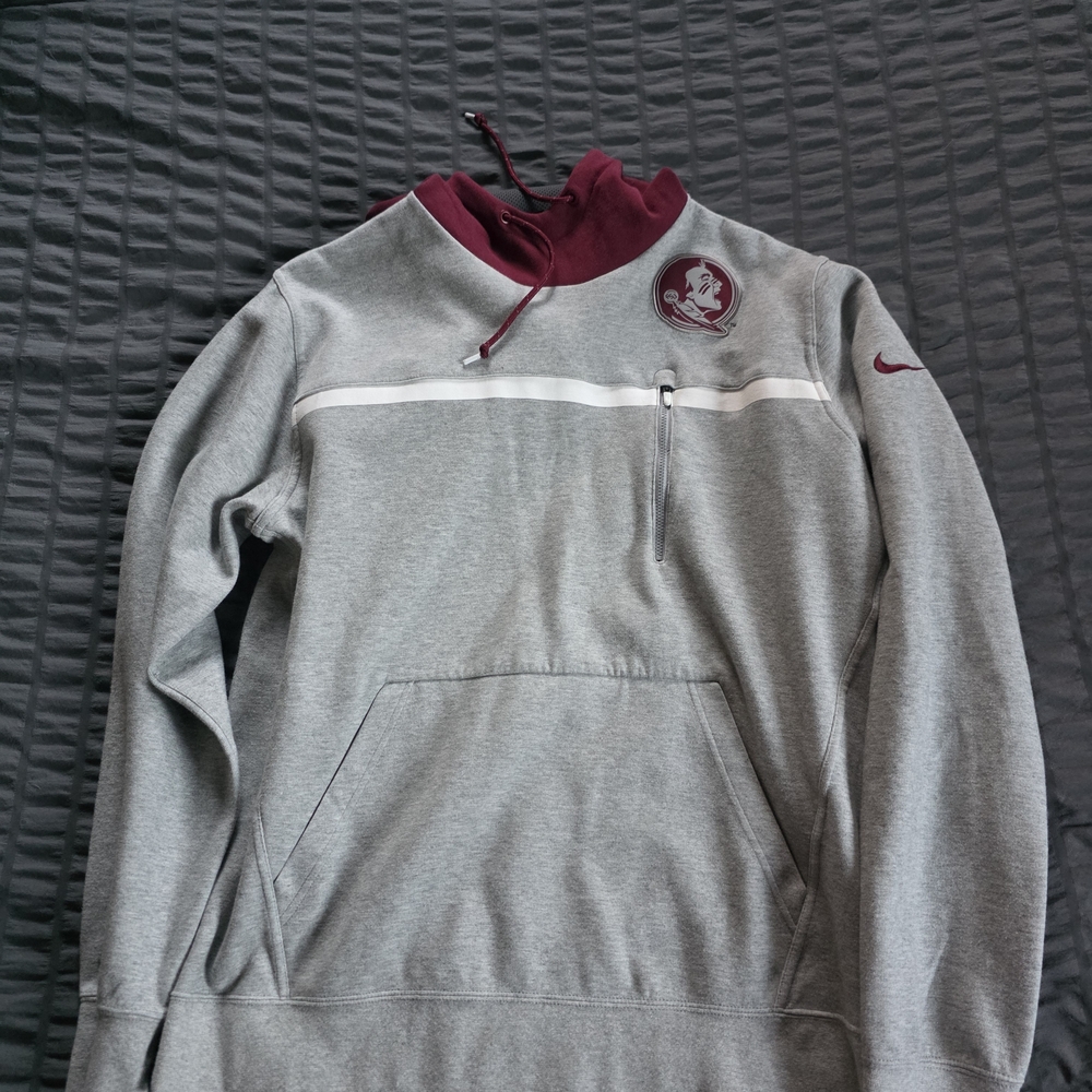 Nike FSU Gray and Burgundy Pullover
